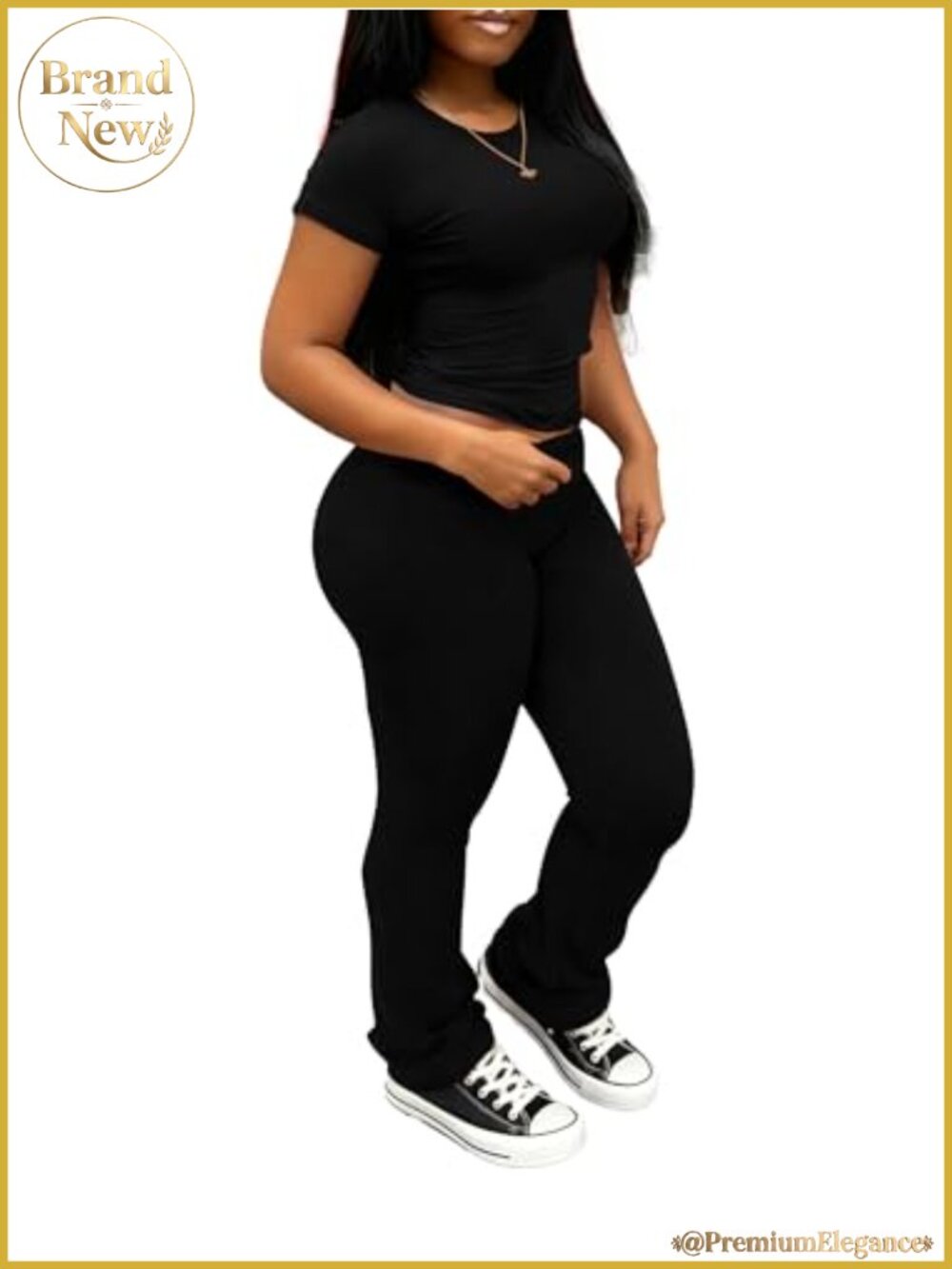 Women's 2 Piece Lounge Set Crewneck Top & Pants Athleisure Matching Set